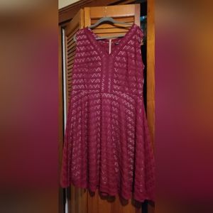 Flowy fushia sleeveless dress